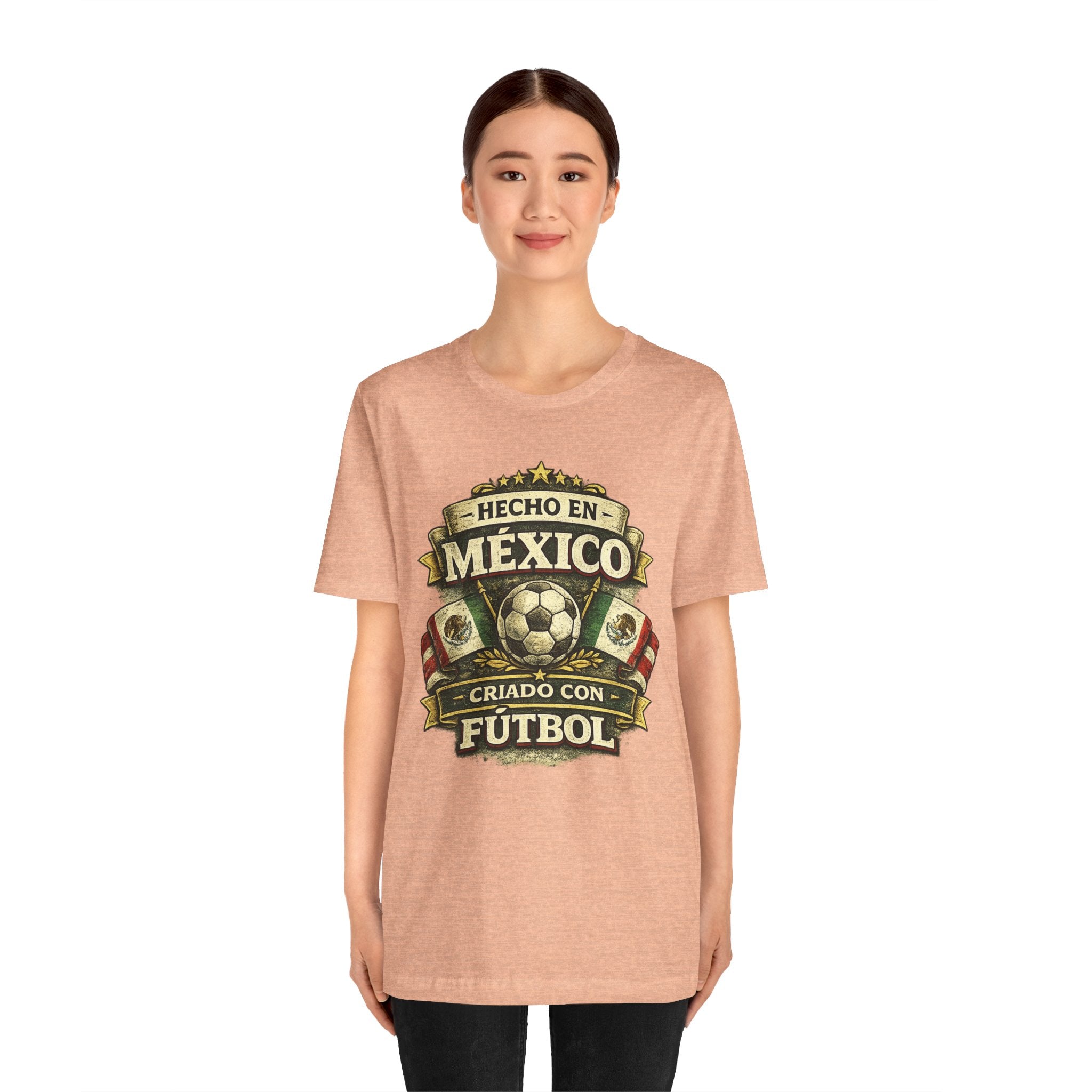 Mexico Soccer T‑Shirt — "Hecho en México, Criado con Fútbol" Vintage Football Tee