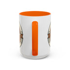 Cat Coffee Mug — Cute Orange Kitty Holding ‘Coffee’ Accent Ceramic Mug (11/15 oz)