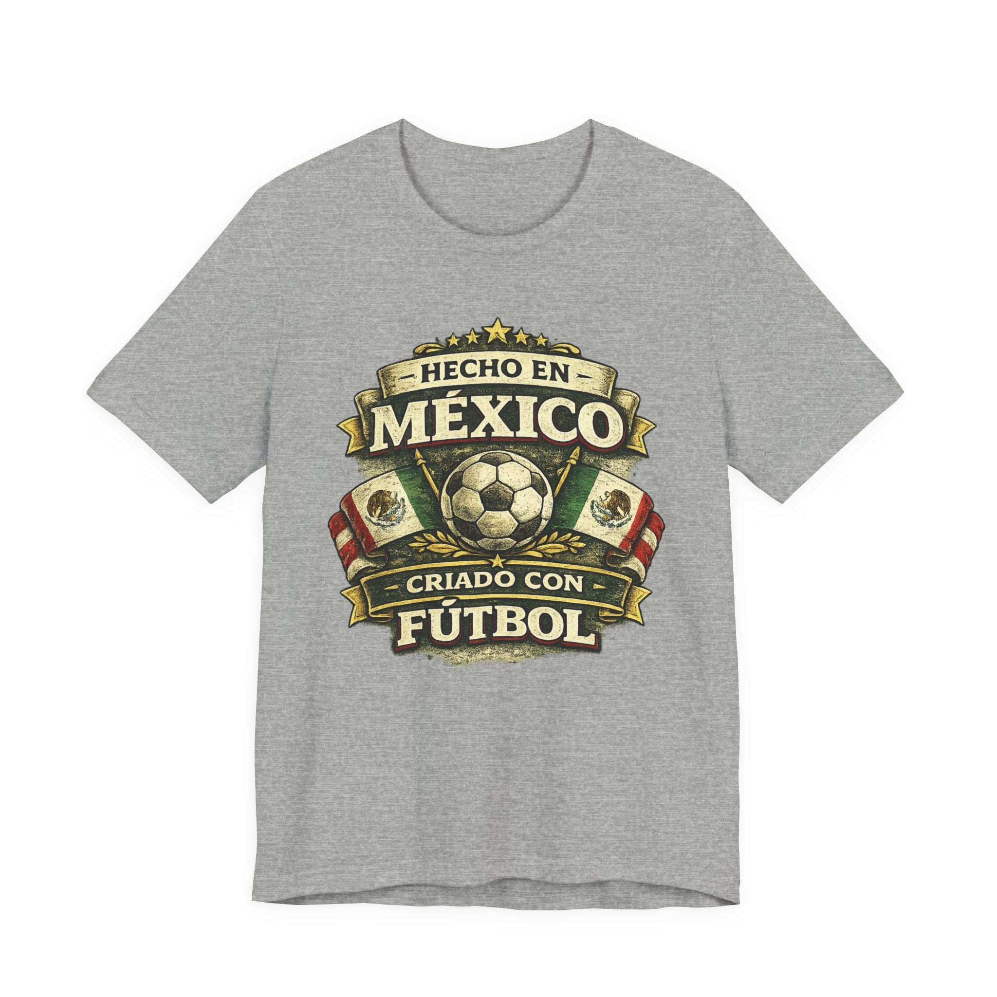 Mexico Soccer T‑Shirt — "Hecho en México, Criado con Fútbol" Vintage Football Tee