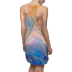 Swirling Pastel Racerback Dress — Abstract Marble