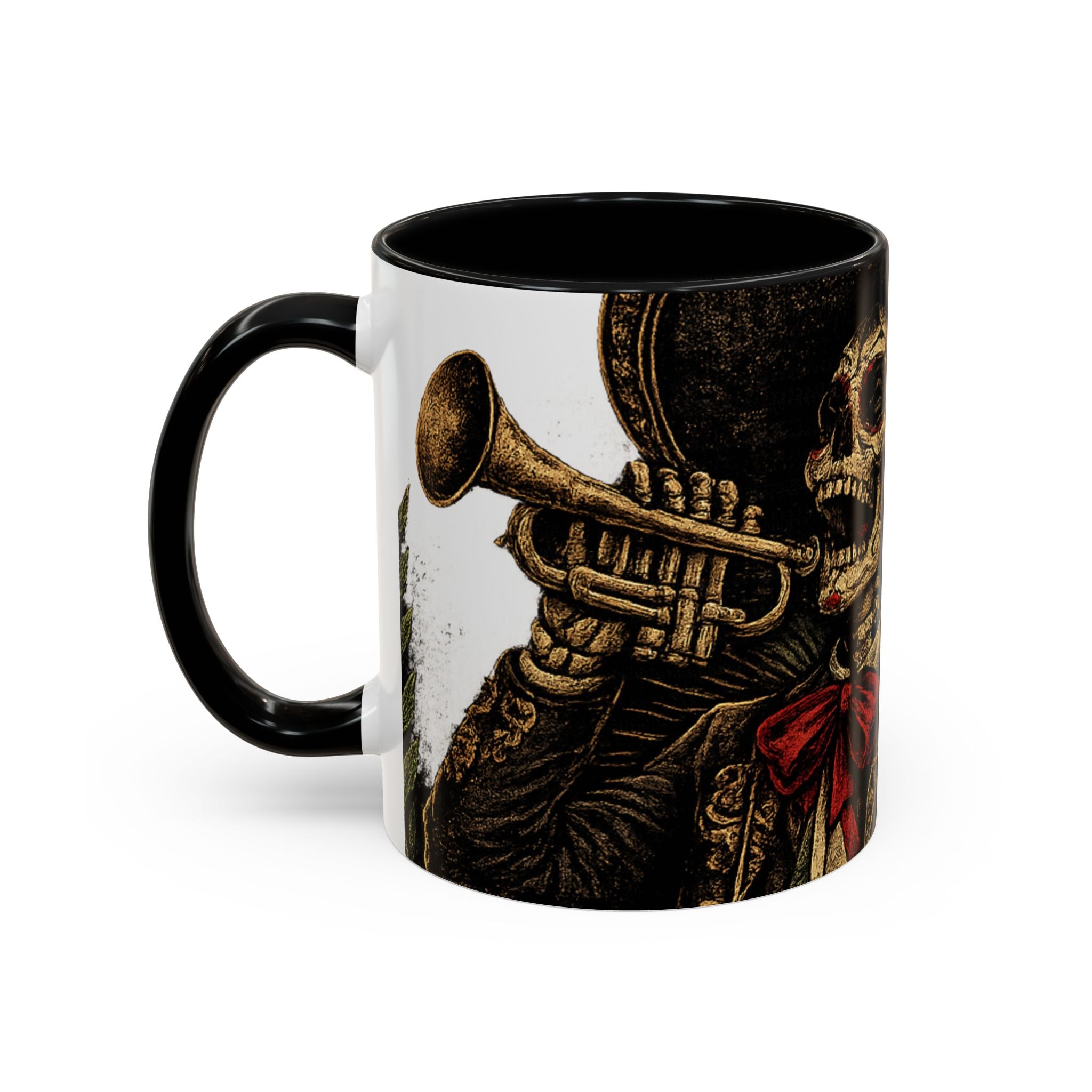 Day of the Dead Soccer Skull Accent Mug — 11/15oz