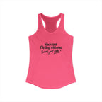 Women's Ideal Racerback Tank - "She's not flirting with you"