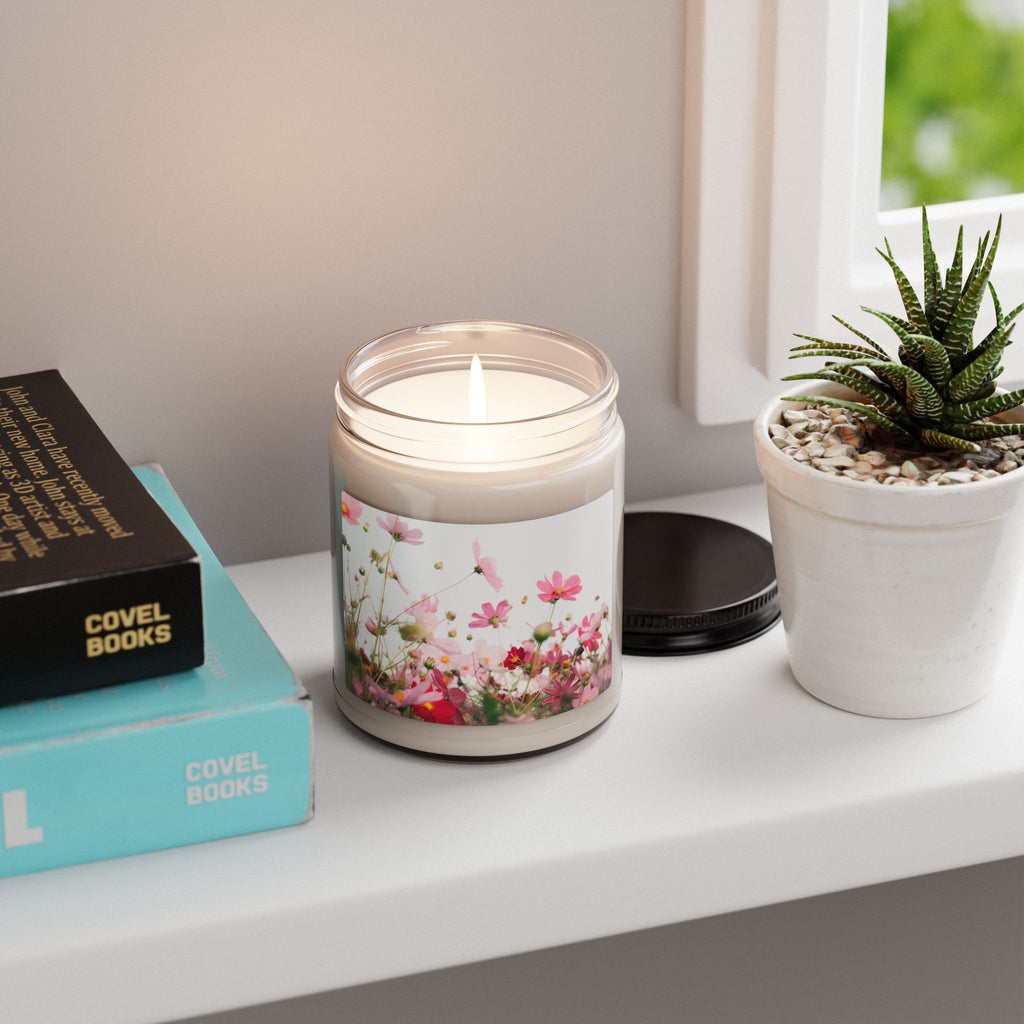 Floral Meadow Scented Soy Candle — 9oz Jar (Fresh Wildflower Aroma)