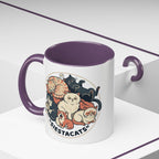 Cat Jester Accent Coffee Mug – Whimsical Vintage Cat Illustration (11/15oz)