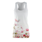Floral Racerback Sundress — Pink Cosmos Meadow All-Over Print