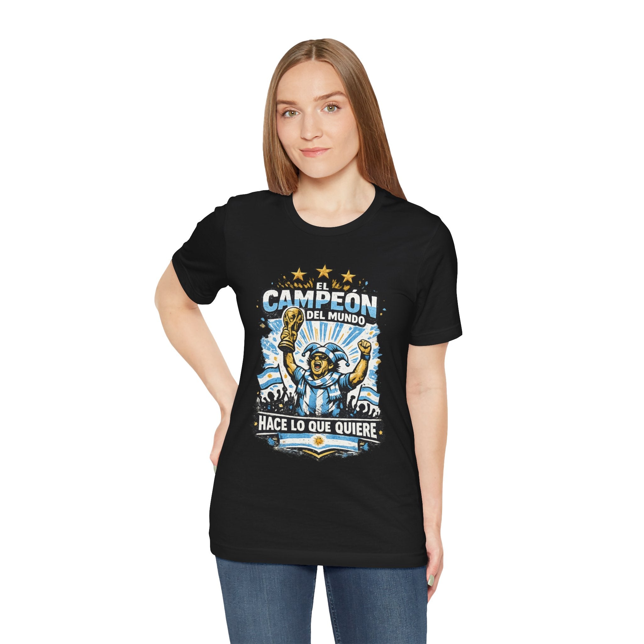T-Shirt — 'El Campeón del Mundo: Hace Lo Que Quiere' Soccer Champion Tee