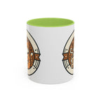 Cat Coffee Mug — Cute Orange Kitty Holding ‘Coffee’ Accent Ceramic Mug (11/15 oz)