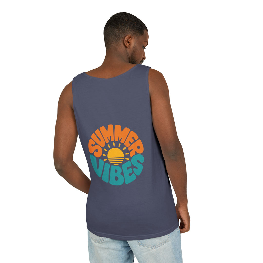 Summer Vibes Unisex Tank Top - Retro Sun Graphic