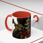 Day of the Dead Soccer Skull Accent Mug — 11/15oz