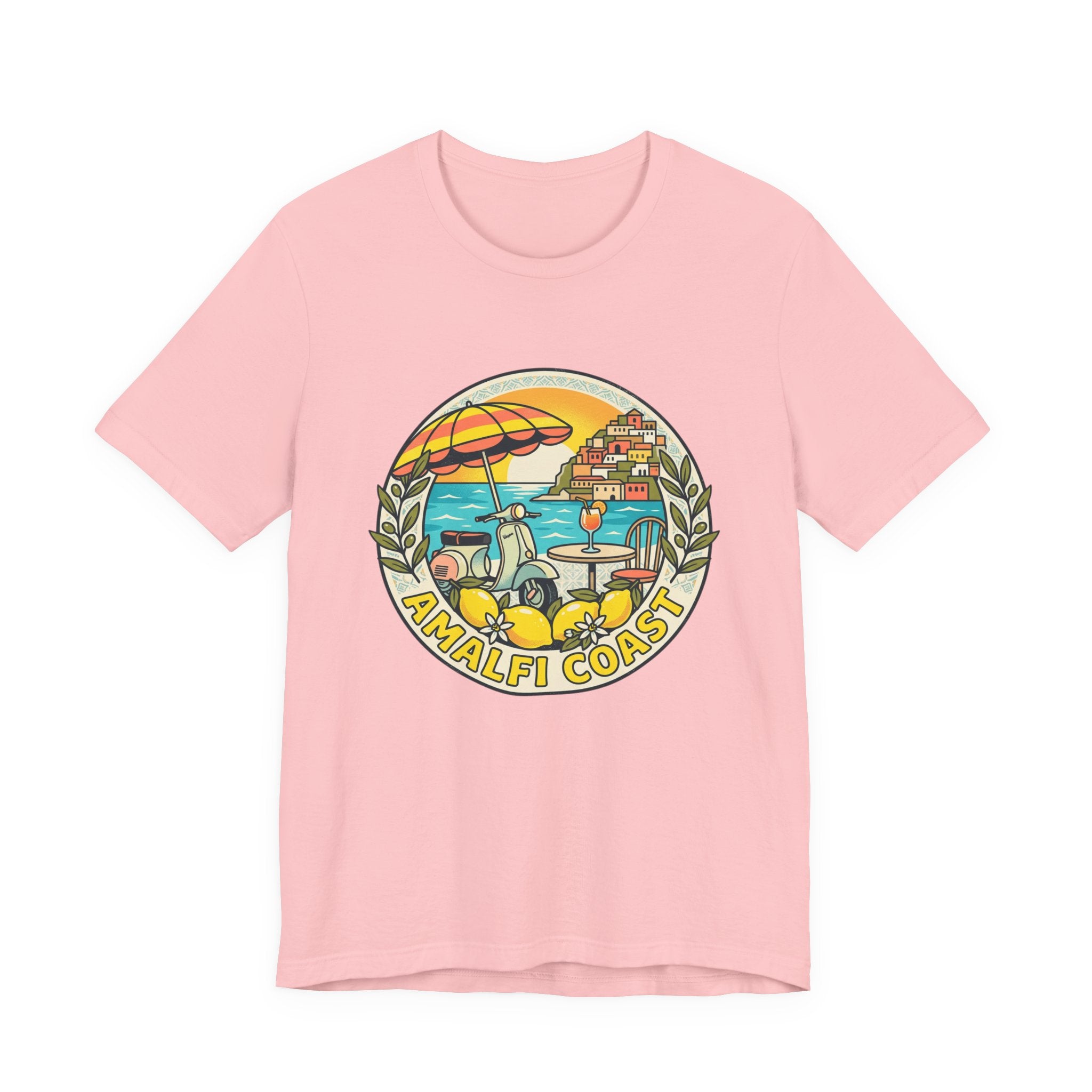 Amalfi Coast Vintage Travel Tee — Scenic Lemon & Vespa Graphic