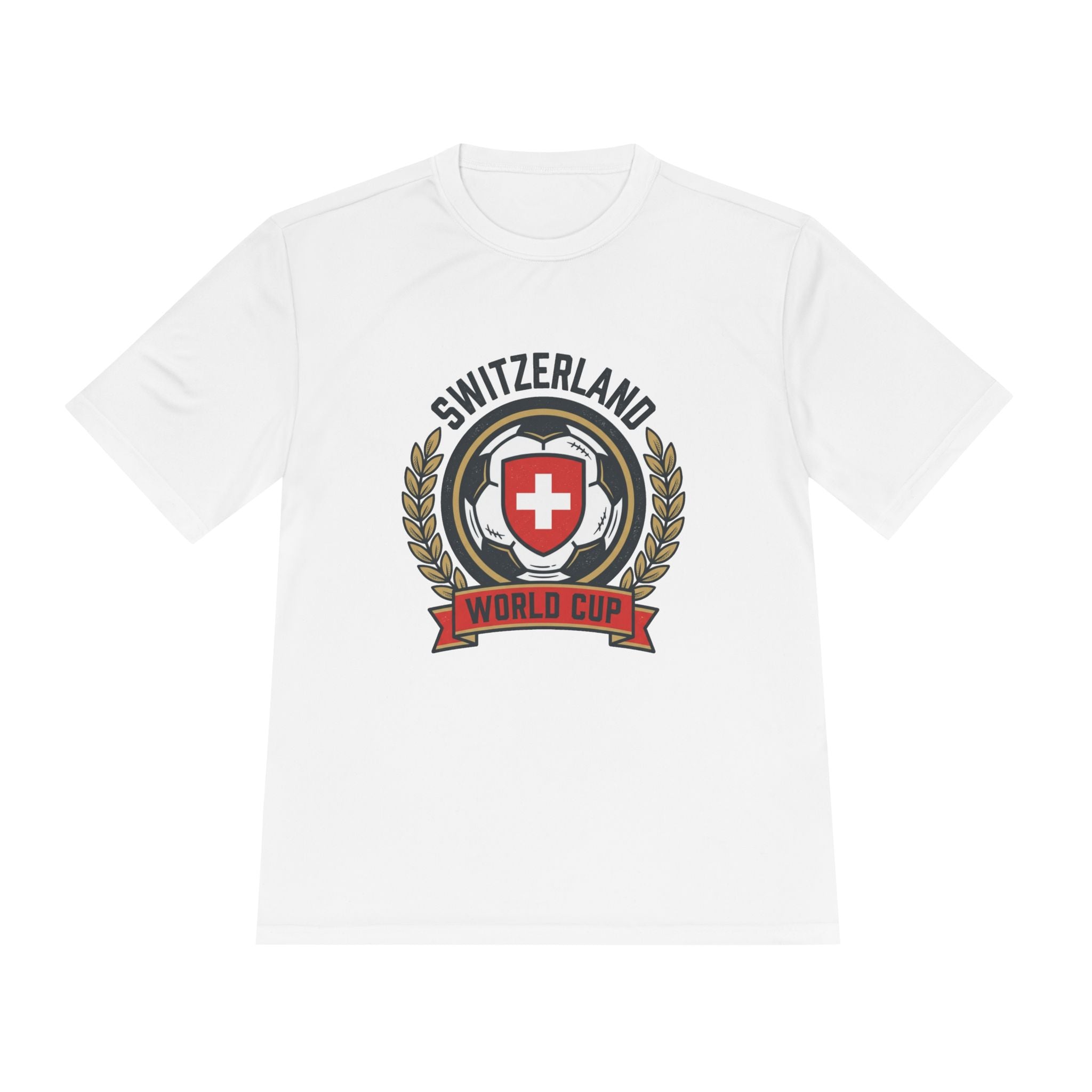 Switzerland World Cup Soccer Tee — Swiss Crest Football Fan Shirt