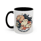 Cat Jester Accent Coffee Mug – Whimsical Vintage Cat Illustration (11/15oz)