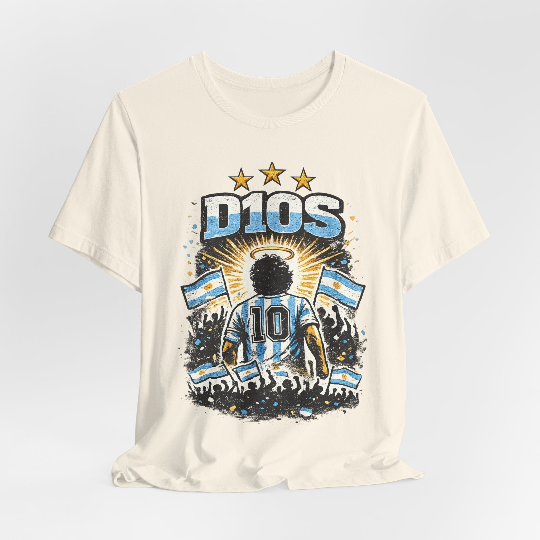 Dios 10 Argentina Soccer Tee — Maradona Tribute Football Shirt