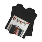 Patriotic Dog T-Shirt - Photo Print with American Flag Bunting