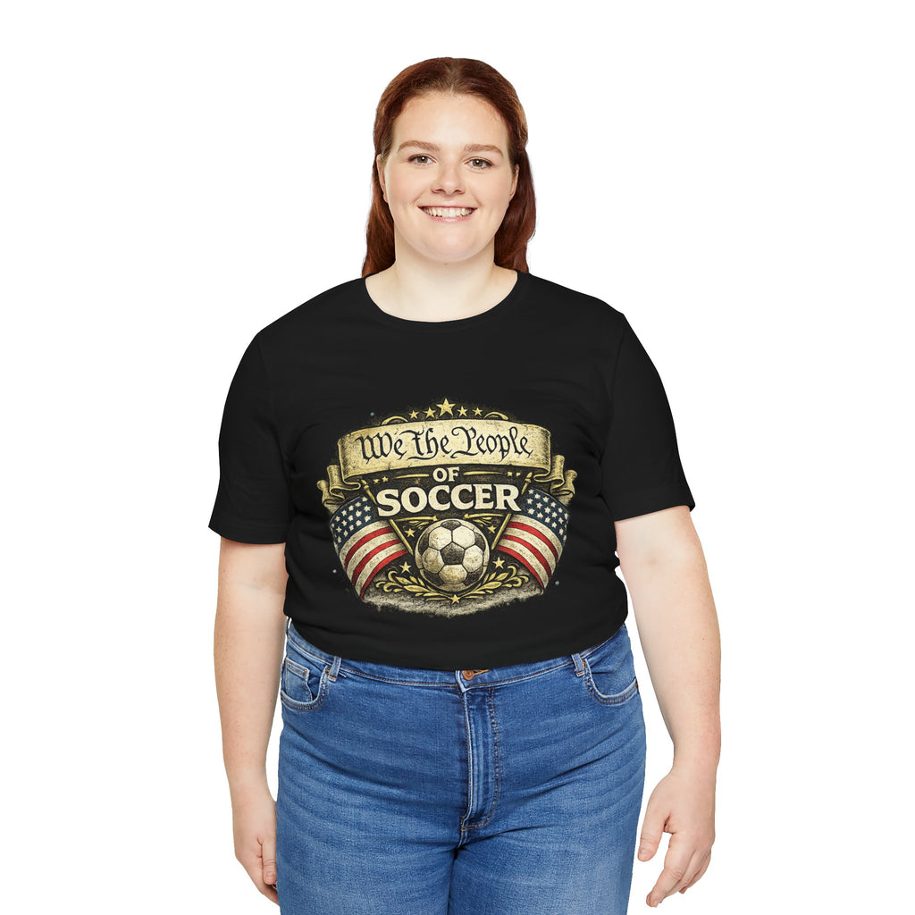 We The People of Soccer T-Shirt — American Flag Vintage Soccer Tee