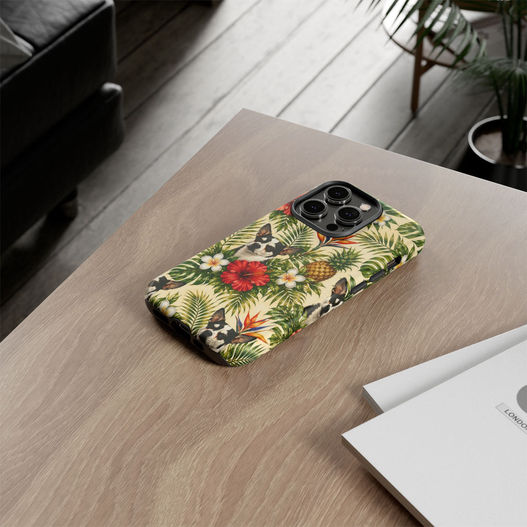 Tropical chihuahua Phone Case — Floral Pineapple Protective Tough Case
