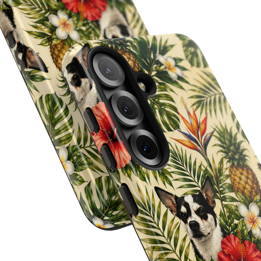 Tropical chihuahua Phone Case — Floral Pineapple Protective Tough Case