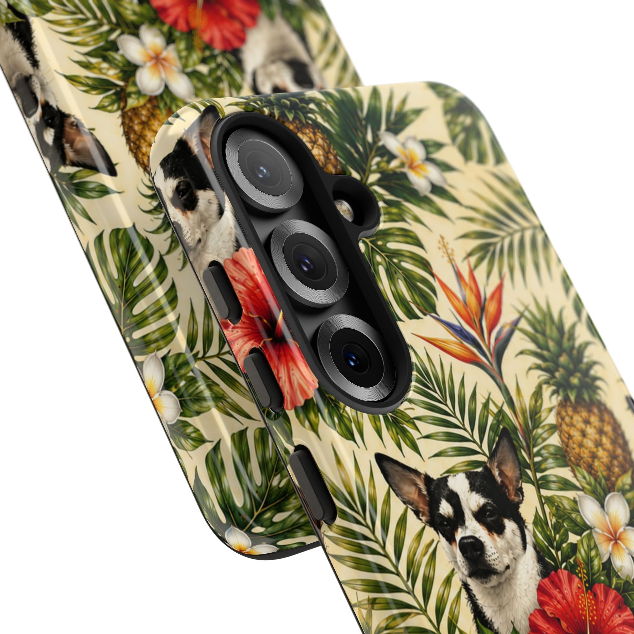 Tropical chihuahua Phone Case — Floral Pineapple Protective Tough Case