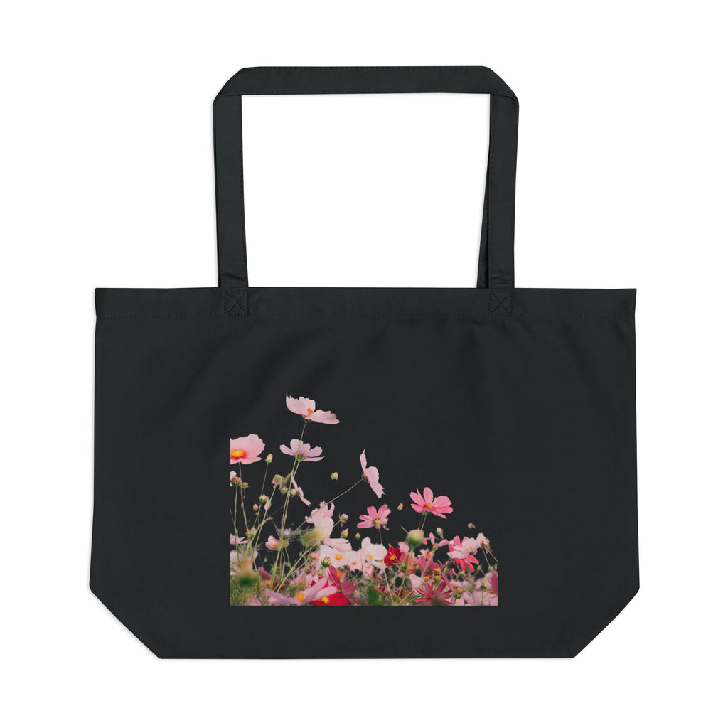 Floral Meadow Large Eco Tote – Pink Wildflower Garden Canvas Bag