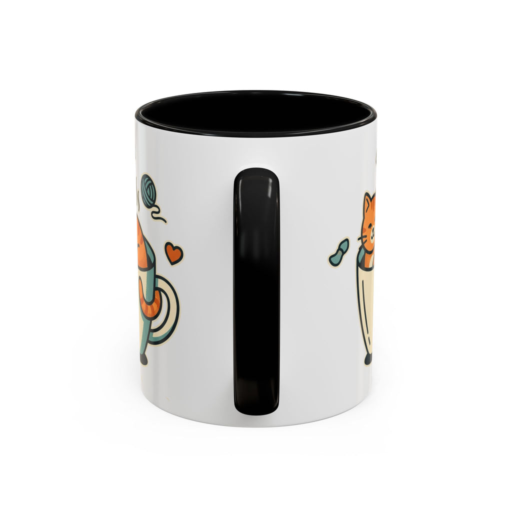 Cat in Cup Coffee Mug — Cute Cat Lover Accent Mug (11/15oz)
