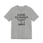 Live Laugh Loot Viking Tee – Funny Norse Drakkar & Axes Shirt
