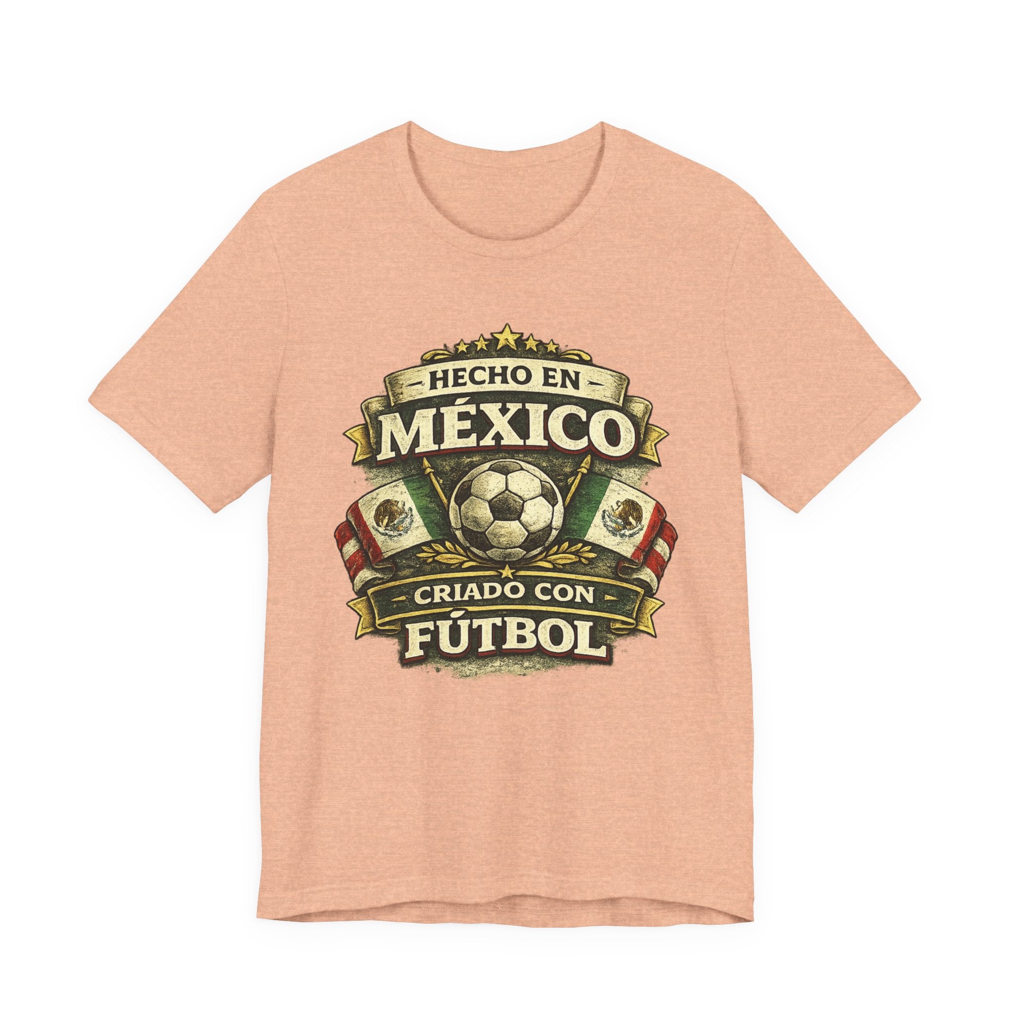 Mexico Soccer T‑Shirt — "Hecho en México, Criado con Fútbol" Vintage Football Tee