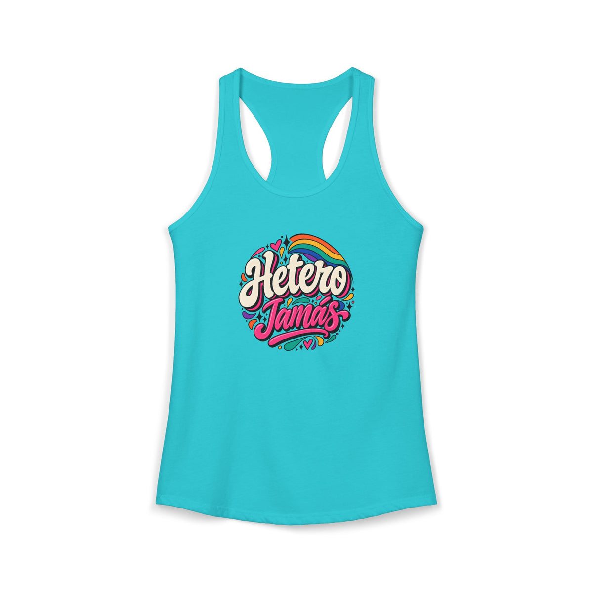 Women's Ideal Racerback Tank - "Hetero Jamás"