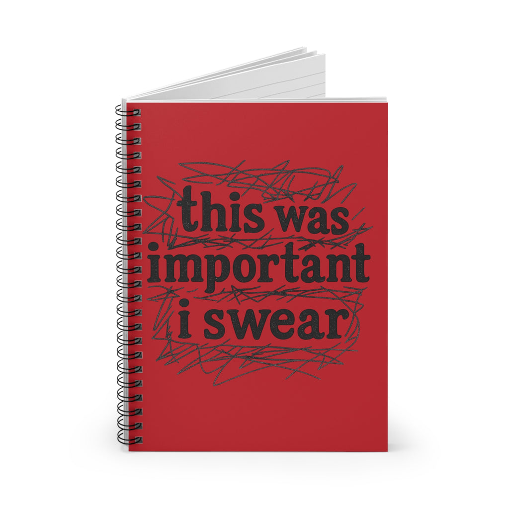 This was important  I swear ADHD Notebook