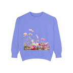 Floral Meadow Sweatshirt — Pink Cosmos Garden Crewneck