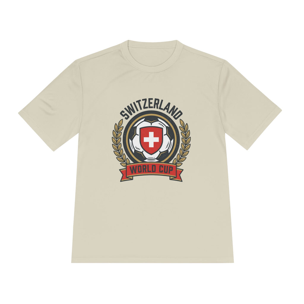 Switzerland World Cup Soccer Tee — Swiss Crest Football Fan Shirt