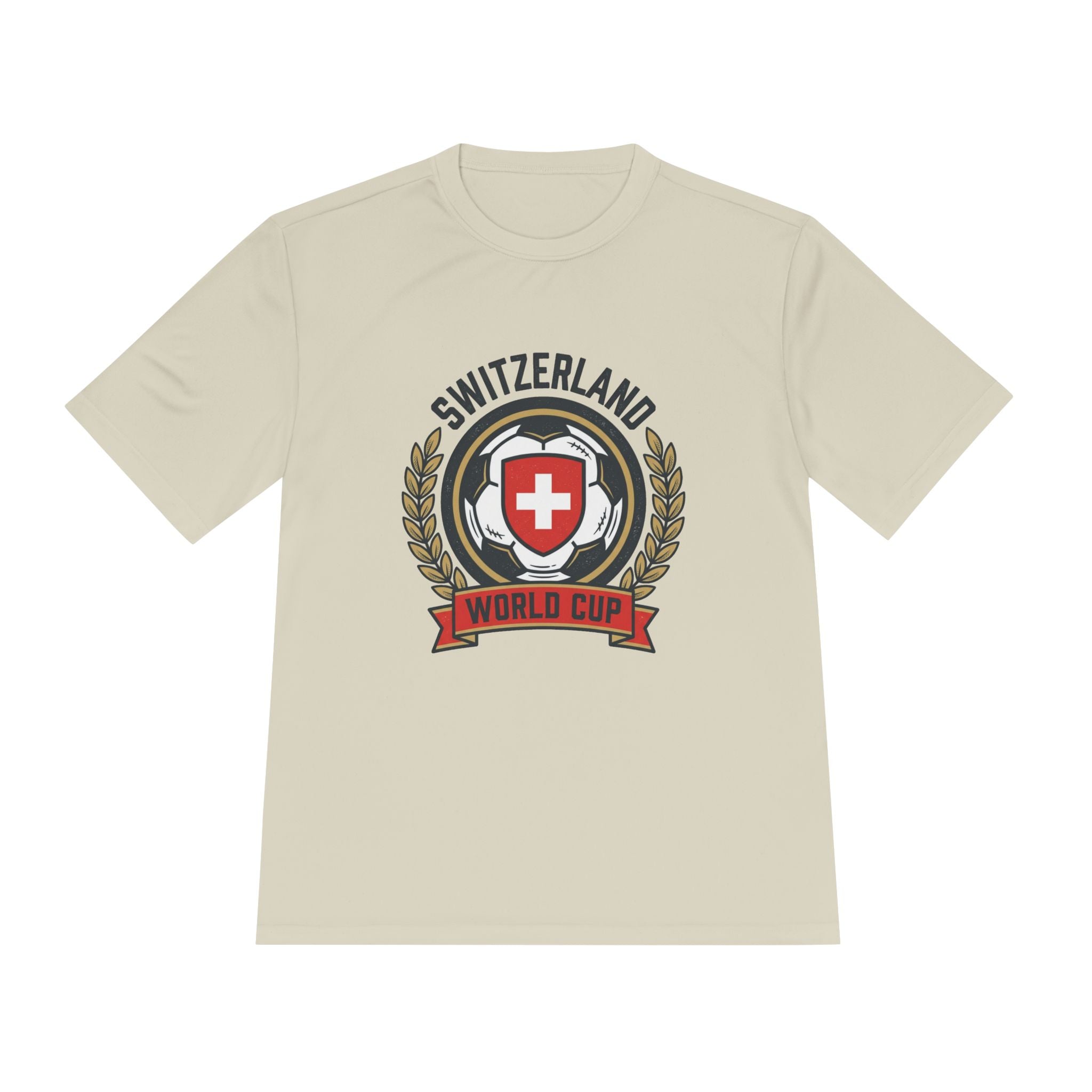 Switzerland World Cup Soccer Tee — Swiss Crest Football Fan Shirt