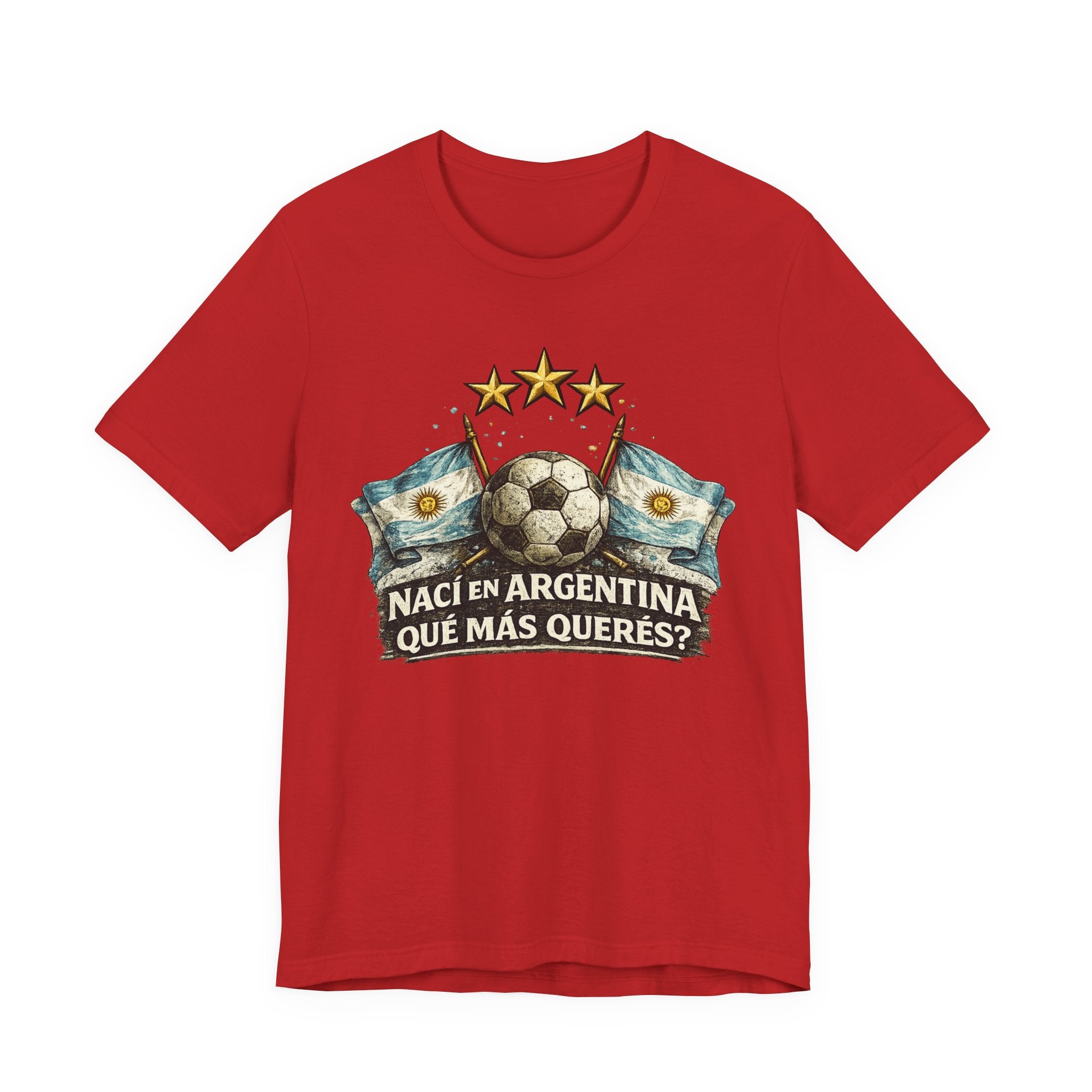 Argentina Soccer T-Shirt — "Nací en Argentina, ¿Qué más querés?" Vintage Football Tee