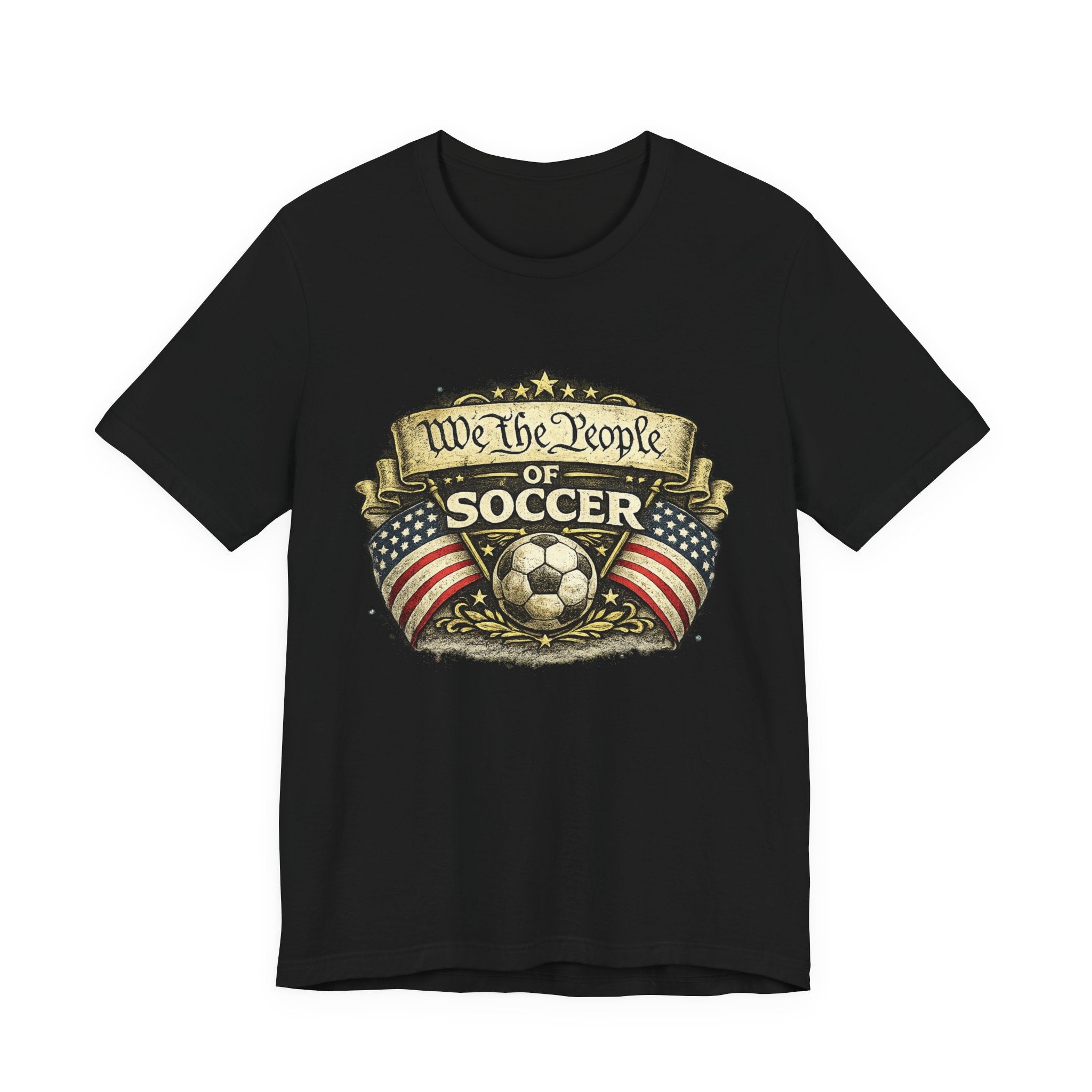 We The People of Soccer T-Shirt — American Flag Vintage Soccer Tee