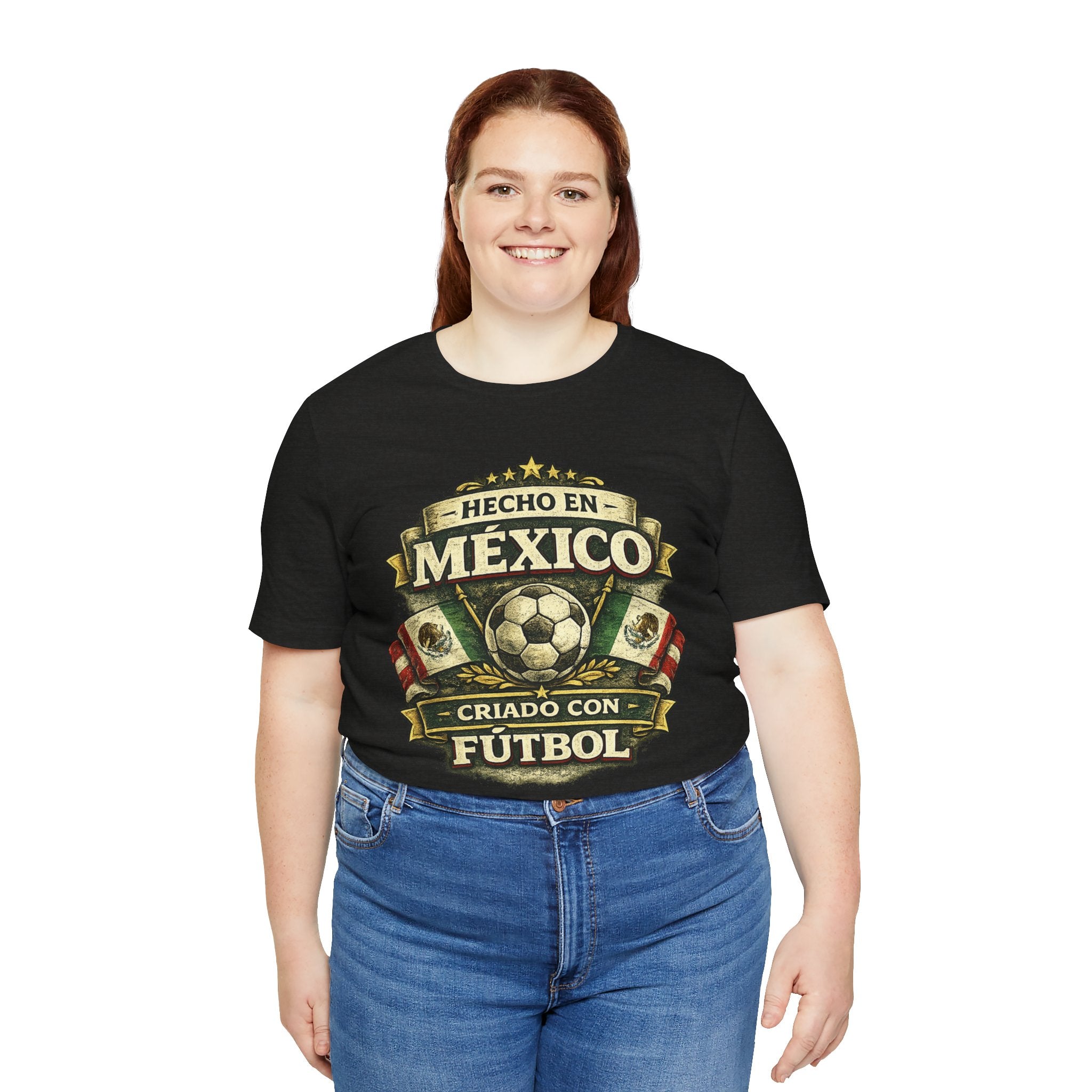 Mexico Soccer T‑Shirt — "Hecho en México, Criado con Fútbol" Vintage Football Tee