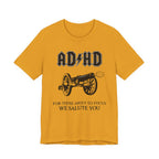 ADHD AC/DC Tee — "For Those About to Focus We Salute You" Graphic T-Shirt