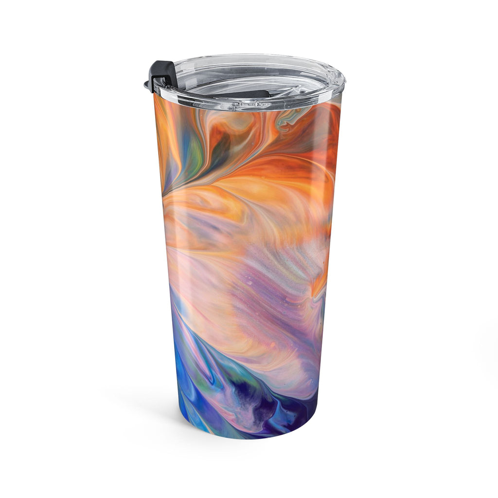 20oz Abstract Swirl Tumbler – Marbleized Sunset & Ocean Travel Cup