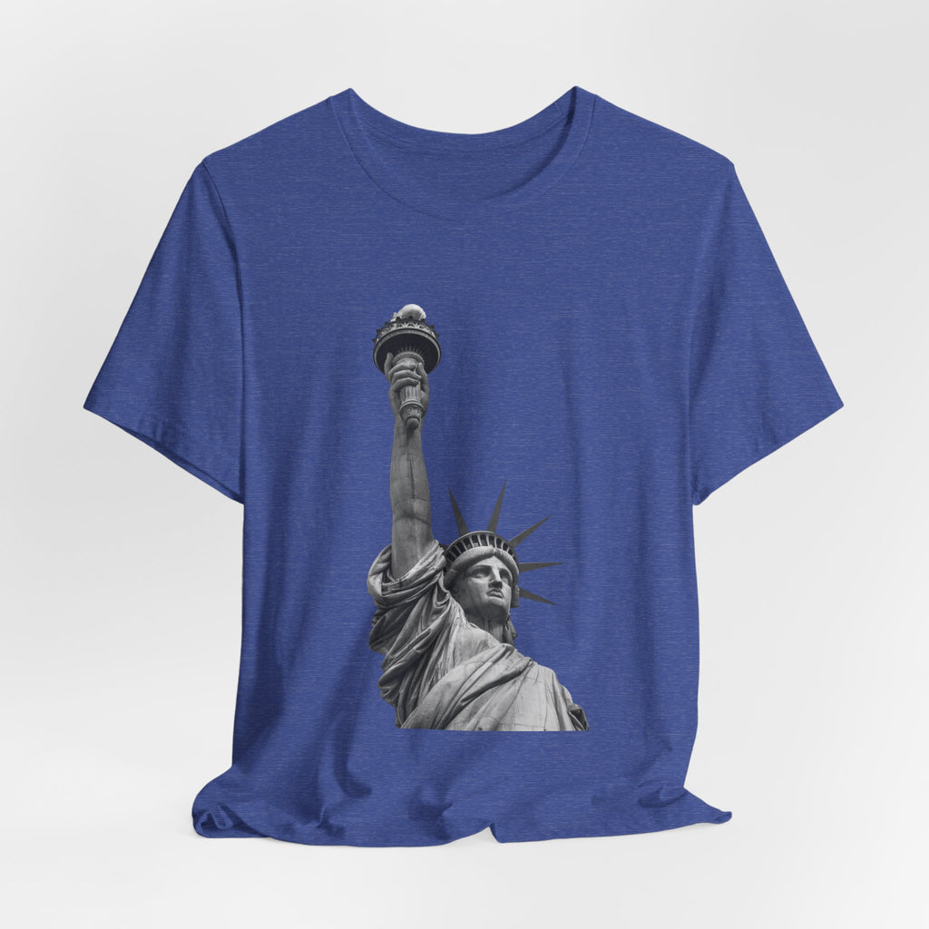 Statue of Liberty Graphic Tee — Black & White NYC Landmark T-Shirt