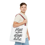 Custom Printed Tote Bag — Personalized All-Over-Print Canvas Shopper