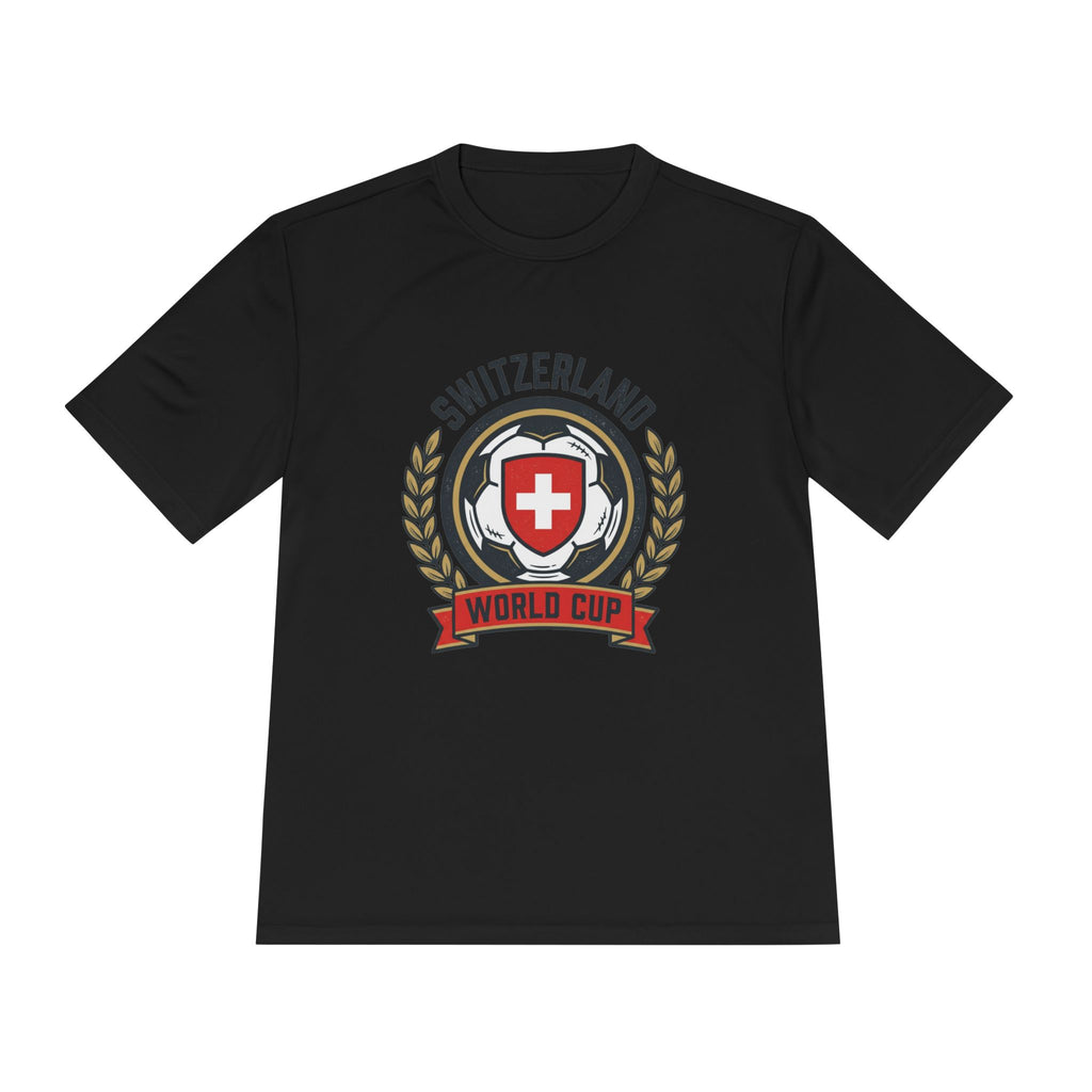 Switzerland World Cup Soccer Tee — Swiss Crest Football Fan Shirt