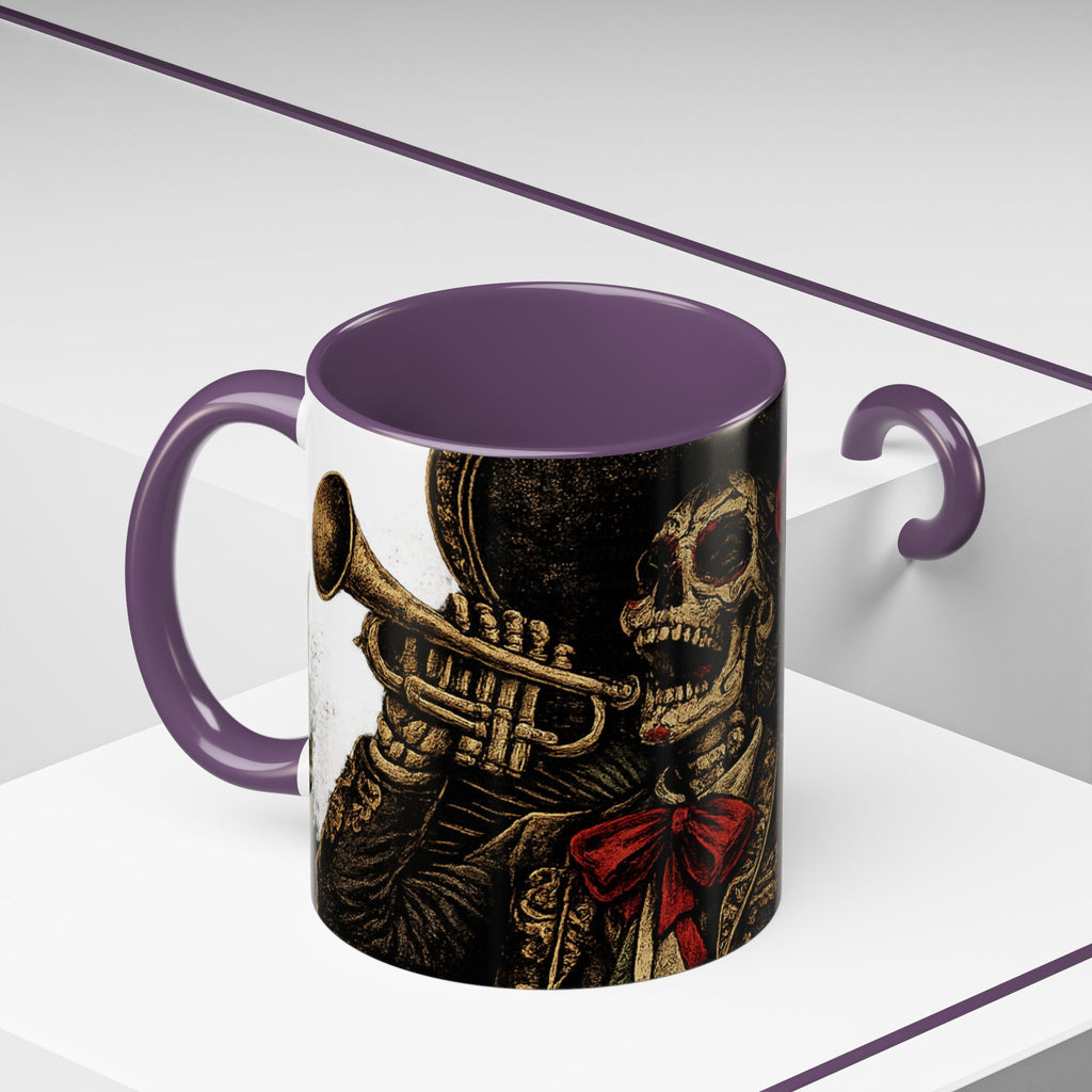 Day of the Dead Soccer Skull Accent Mug — 11/15oz