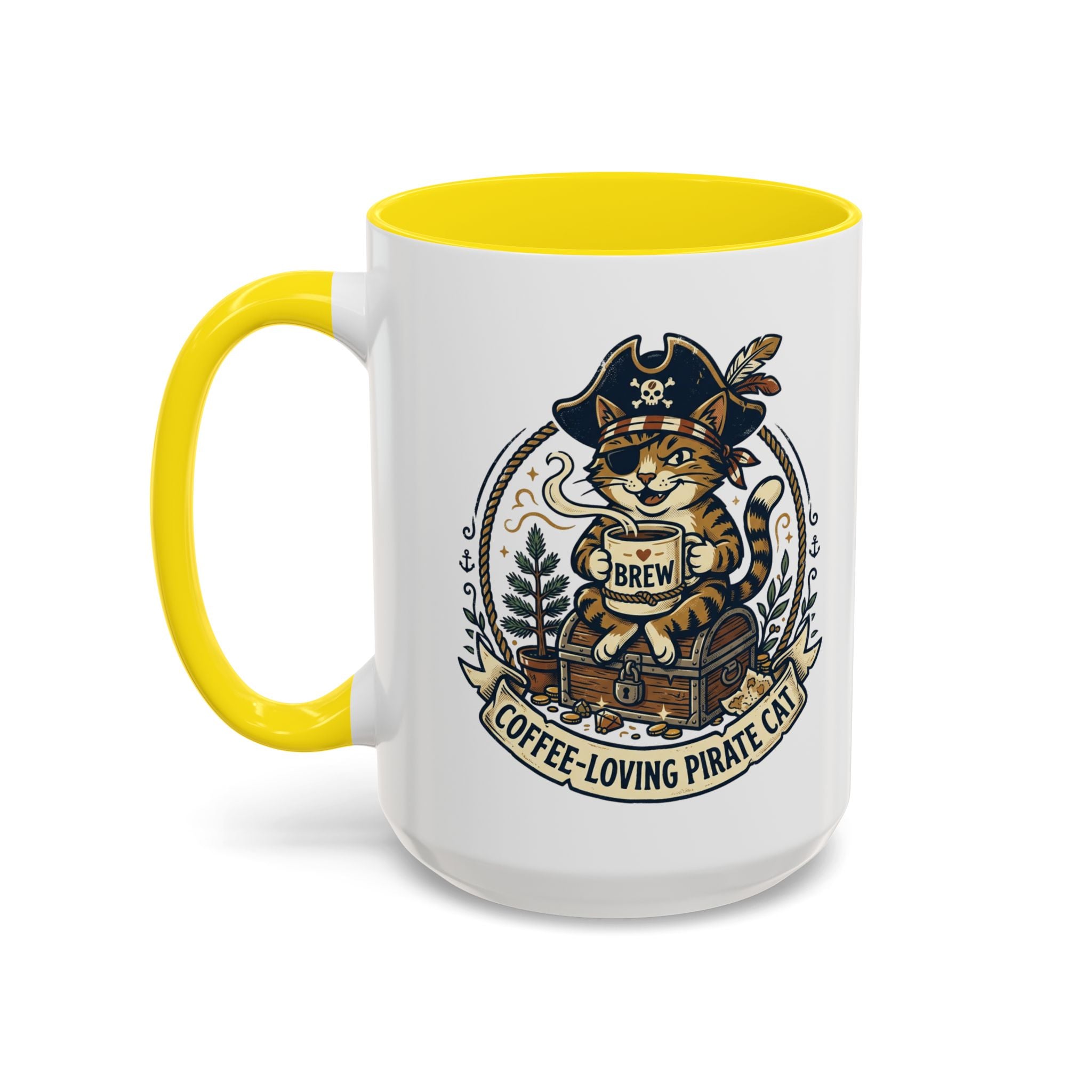 Vintage Sailor Anchor Coffee Mug — Nautical Tattoo Accent Mug (11/15oz)