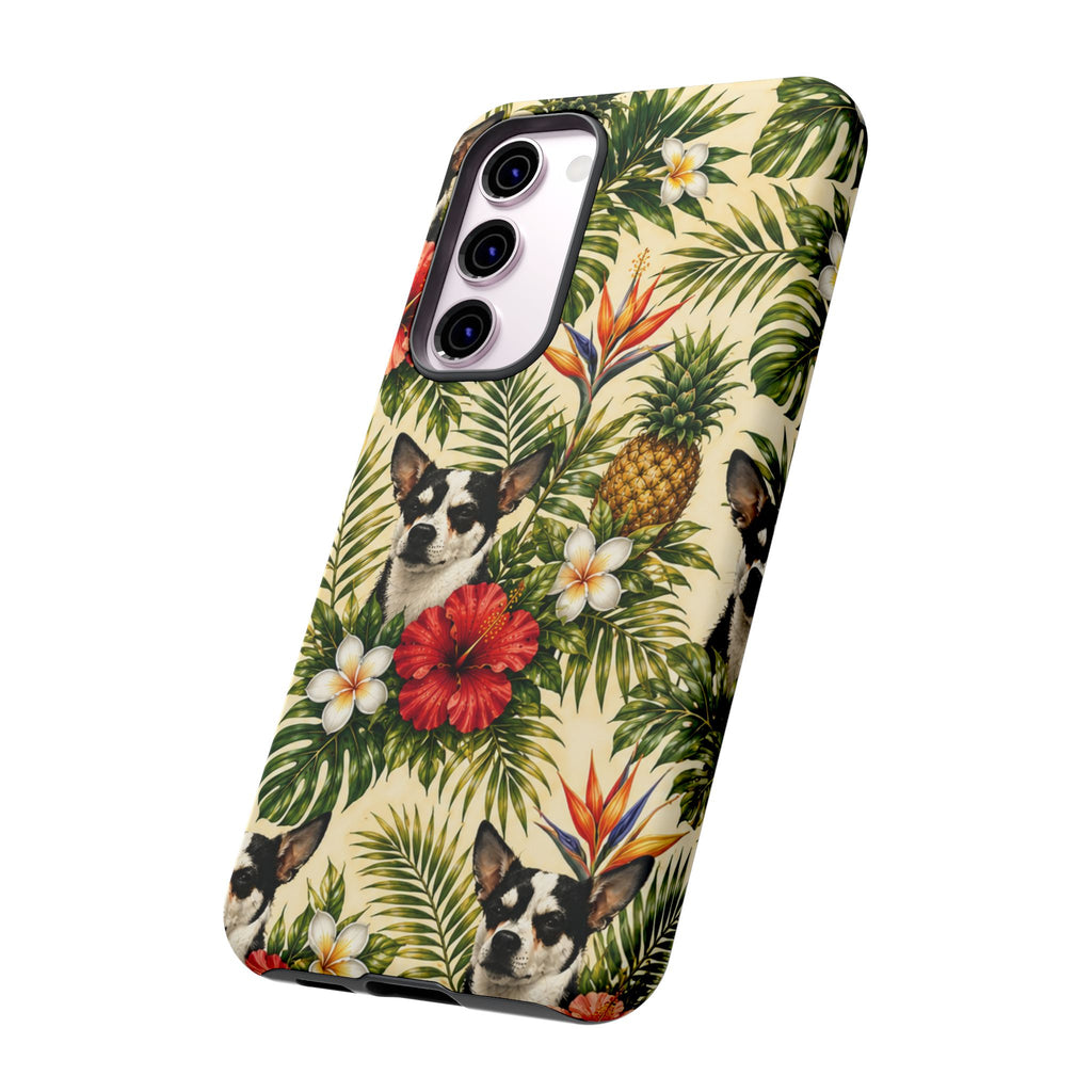 Tropical chihuahua Phone Case — Floral Pineapple Protective Tough Case