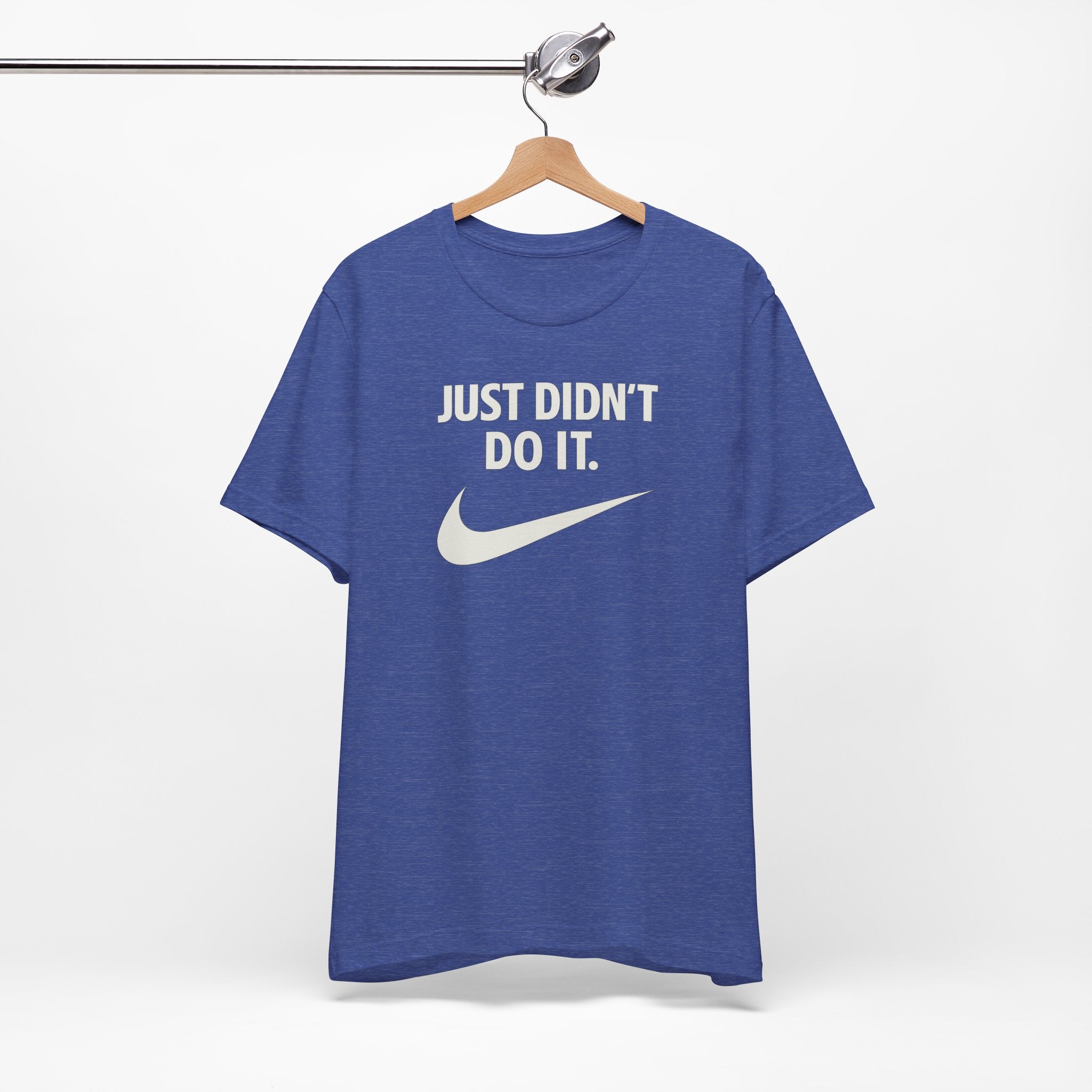 Graphic Tee — "Just Didn't Do It." Swoosh Parody Shirt