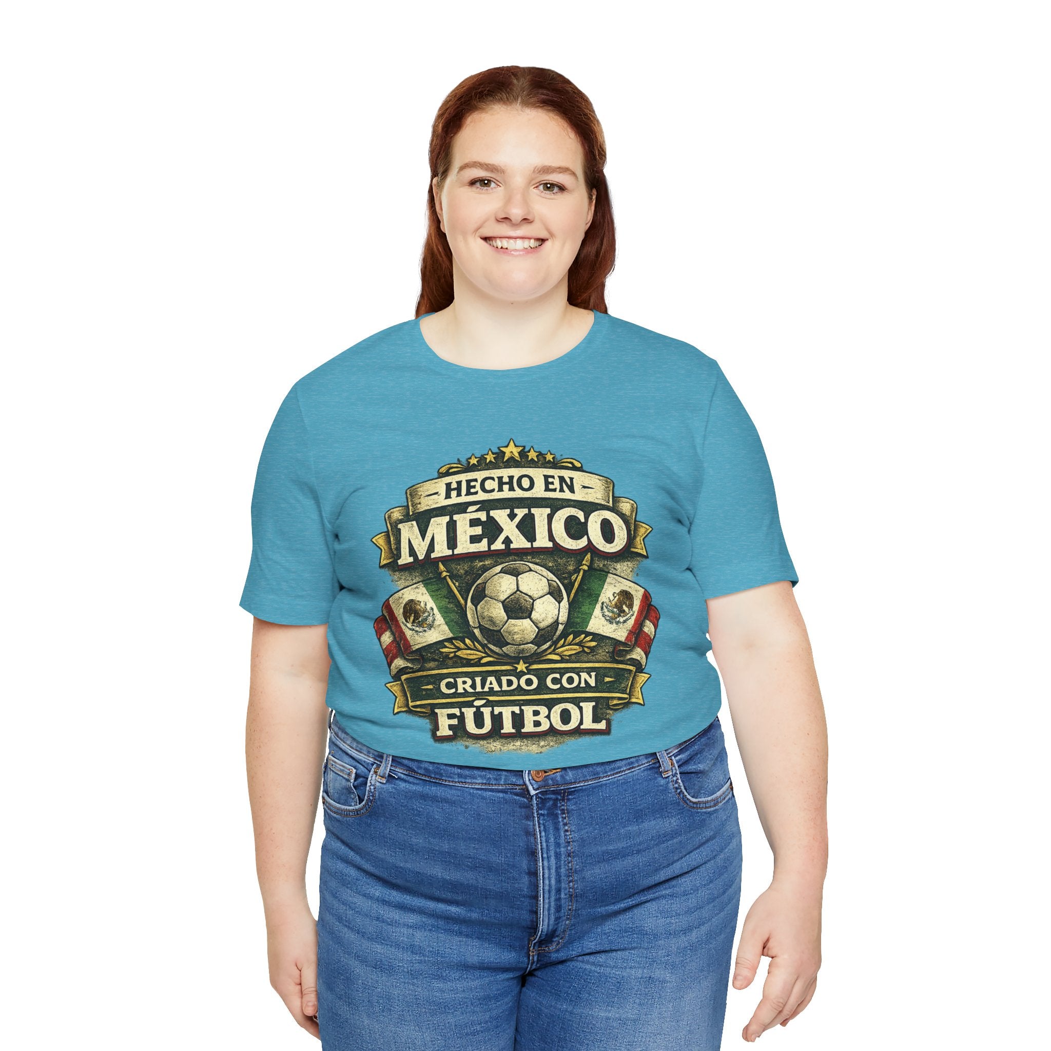Mexico Soccer T‑Shirt — "Hecho en México, Criado con Fútbol" Vintage Football Tee