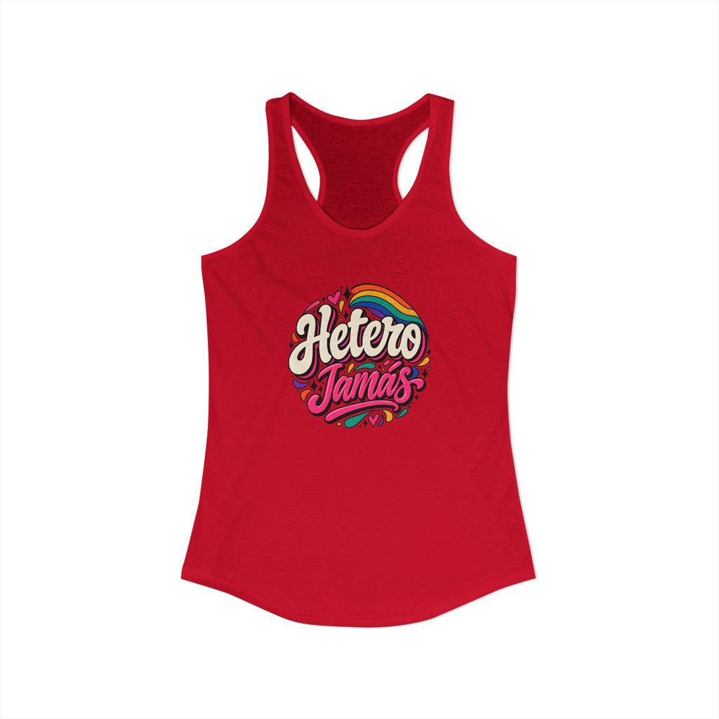 Women's Ideal Racerback Tank - "Hetero Jamás"