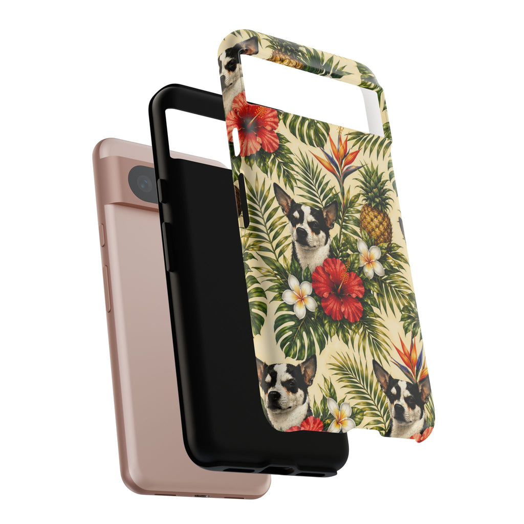 Tropical chihuahua Phone Case — Floral Pineapple Protective Tough Case
