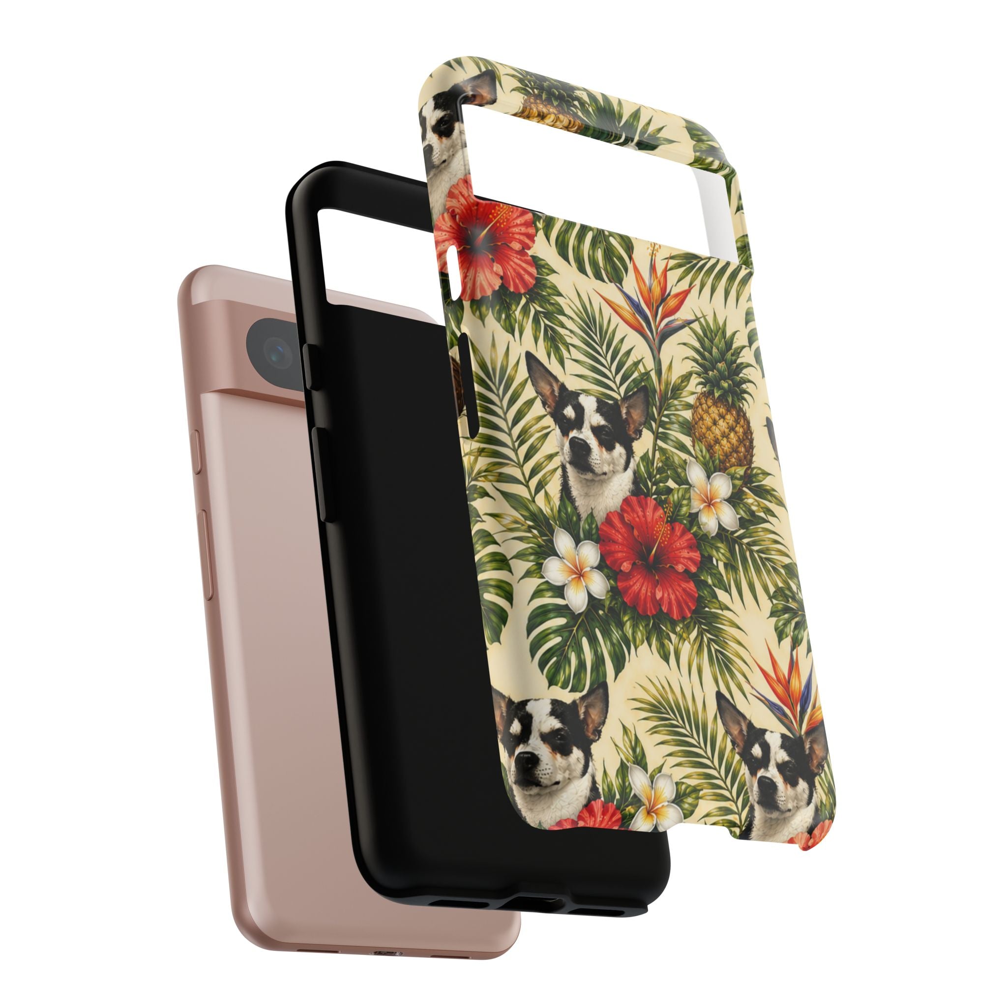 Tropical chihuahua Phone Case — Floral Pineapple Protective Tough Case
