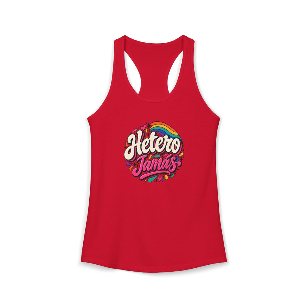 Women's Ideal Racerback Tank - "Hetero Jamás"