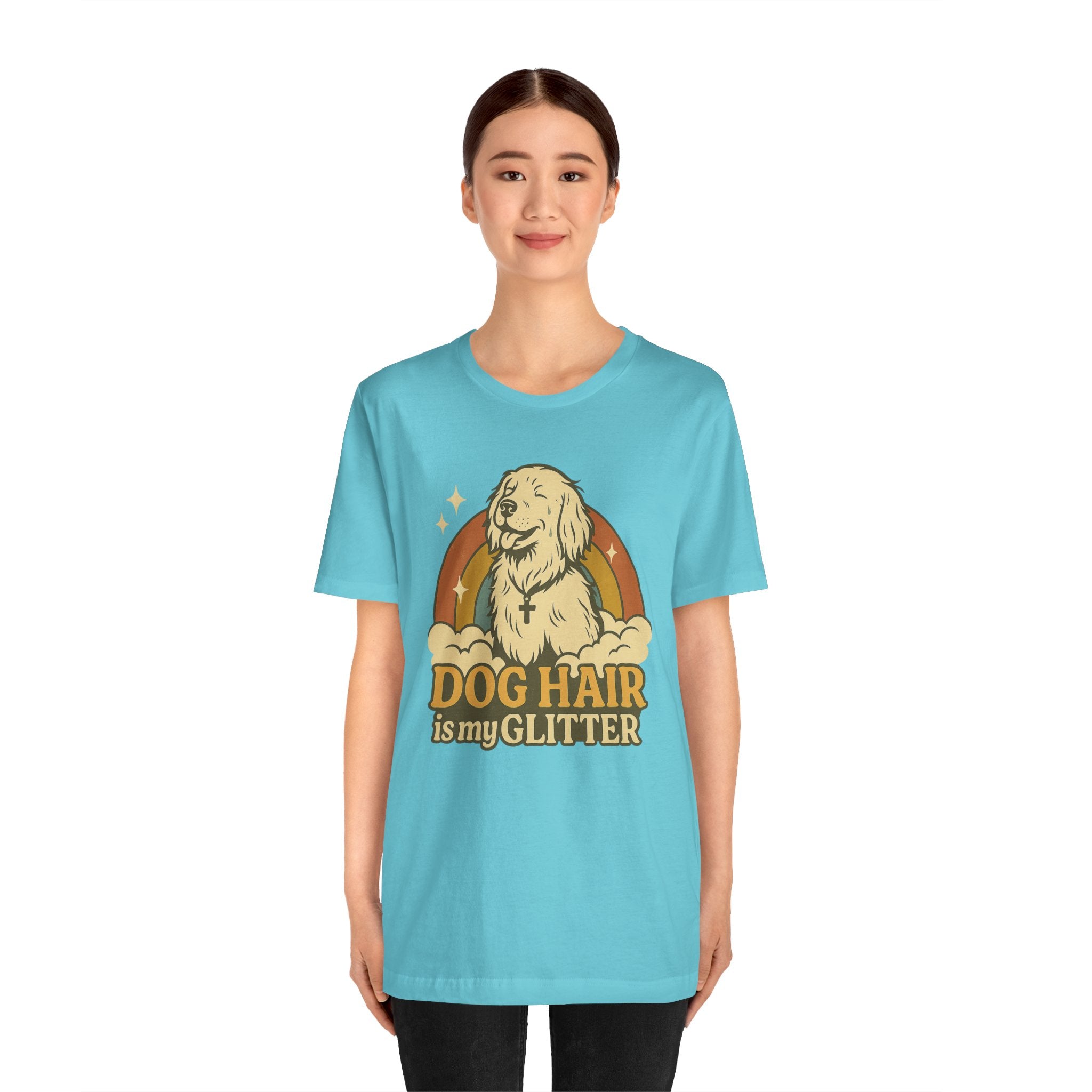 "Dog Hair Is My Glitter" – Retro Golden Vibes Edition