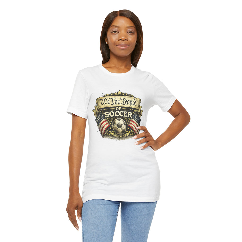 We The People of Soccer T-Shirt — American Flag Vintage Soccer Tee